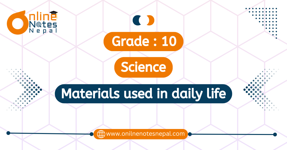 Unit 13: Materials used in daily life Photo